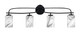 Toltec Lighting - 3914-MB-3009 - Four Light Bath Bar - Cavella - Matte Black