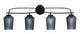 Toltec Lighting - 3914-MB-4252 - Four Light Bath Bar - Cavella - Matte Black