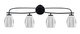 Toltec Lighting - 3914-MB-426-CH - Four Light Bath Bar - Cavella - Matte Black