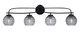 Toltec Lighting - 3914-MB-5112 - Four Light Bath Bar - Cavella - Matte Black