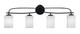 Toltec Lighting - 3914-MB-531 - Four Light Bath Bar - Cavella - Matte Black