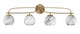 Toltec Lighting - 3914-NAB-4109 - Four Light Bath Bar - Cavella - New Age Brass