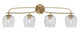 Toltec Lighting - 3914-NAB-4812 - Four Light Bath Bar - Cavella - New Age Brass