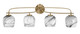 Toltec Lighting - 3914-NAB-4819 - Four Light Bath Bar - Cavella - New Age Brass