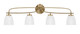 Toltec Lighting - 3914-NAB-500 - Four Light Bath Bar - Cavella - New Age Brass