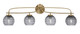Toltec Lighting - 3914-NAB-5112 - Four Light Bath Bar - Cavella - New Age Brass