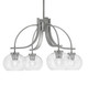 Toltec Lighting - 3924-GP-202 - Four Light Chandelier - Cavella - Graphite