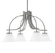 Toltec Lighting - 3924-GP-311 - Four Light Chandelier - Cavella - Graphite