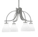 Toltec Lighting - 3924-GP-4761 - Four Light Chandelier - Cavella - Graphite