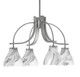 Toltec Lighting - 3924-GP-4769 - Four Light Chandelier - Cavella - Graphite