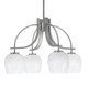 Toltec Lighting - 3924-GP-4811 - Four Light Chandelier - Cavella - Graphite