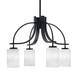 Toltec Lighting - 3924-MB-3001 - Four Light Chandelier - Cavella - Matte Black