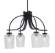 Toltec Lighting - 3924-MB-4250 - Four Light Chandelier - Cavella - Matte Black