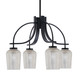 Toltec Lighting - 3924-MB-4253 - Four Light Chandelier - Cavella - Matte Black