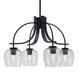 Toltec Lighting - 3924-MB-4812 - Four Light Chandelier - Cavella - Matte Black