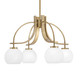 Toltec Lighting - 3924-NAB-4101 - Four Light Chandelier - Cavella - New Age Brass