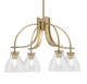 Toltec Lighting - 3924-NAB-4760 - Four Light Chandelier - Cavella - New Age Brass