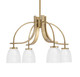 Toltec Lighting - 3924-NAB-500 - Four Light Chandelier - Cavella - New Age Brass