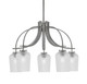 Toltec Lighting - 3925-GP-4250 - Five Light Chandelier - Cavella - Graphite