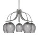 Toltec Lighting - 3925-GP-4902 - Five Light Chandelier - Cavella - Graphite