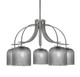 Toltec Lighting - 3925-GP-4912 - Five Light Chandelier - Cavella - Graphite