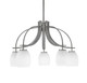 Toltec Lighting - 3925-GP-615 - Five Light Chandelier - Cavella - Graphite