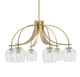 Toltec Lighting - 3926-NAB-4810 - Six Light Chandelier - Cavella - New Age Brass
