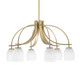 Toltec Lighting - 3926-NAB-615 - Six Light Chandelier - Cavella - New Age Brass