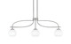 Toltec Lighting - 3936-GP-4101 - Three Light Island Pendant - Cavella - Graphite