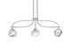 Toltec Lighting - 3936-GP-4109 - Three Light Island Pendant - Cavella - Graphite