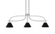 Toltec Lighting - 3936-GP-421-MB - Three Light Island Pendant - Cavella - Graphite