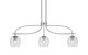 Toltec Lighting - 3936-GP-4812 - Three Light Island Pendant - Cavella - Graphite