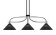 Toltec Lighting - 3936-MB-4009 - Three Light Island Pendant - Cavella - Matte Black