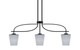 Toltec Lighting - 3936-MB-4032 - Three Light Island Pendant - Cavella - Matte Black