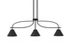 Toltec Lighting - 3936-MB-421-MB - Three Light Island Pendant - Cavella - Matte Black