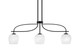 Toltec Lighting - 3936-MB-4811 - Three Light Island Pendant - Cavella - Matte Black