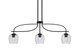 Toltec Lighting - 3936-MB-4812 - Three Light Island Pendant - Cavella - Matte Black