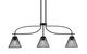 Toltec Lighting - 3936-MB-805 - Three Light Island Pendant - Cavella - Matte Black