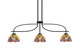 Toltec Lighting - 3936-MB-9445 - Three Light Island Pendant - Cavella - Matte Black