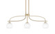 Toltec Lighting - 3936-NAB-4101 - Three Light Island Pendant - Cavella - New Age Brass