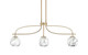 Toltec Lighting - 3936-NAB-4109 - Three Light Island Pendant - Cavella - New Age Brass