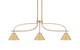 Toltec Lighting - 3936-NAB-421-NAB - Three Light Island Pendant - Cavella - New Age Brass