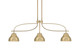 Toltec Lighting - 3936-NAB-427-NAB - Three Light Island Pendant - Cavella - New Age Brass