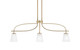 Toltec Lighting - 3936-NAB-460 - Three Light Island Pendant - Cavella - New Age Brass
