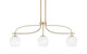 Toltec Lighting - 3936-NAB-4811 - Three Light Island Pendant - Cavella - New Age Brass