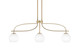 Toltec Lighting - 3936-NAB-4922 - Three Light Island Pendant - Cavella - New Age Brass