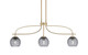 Toltec Lighting - 3936-NAB-5112 - Three Light Island Pendant - Cavella - New Age Brass