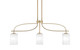 Toltec Lighting - 3936-NAB-531 - Three Light Island Pendant - Cavella - New Age Brass
