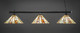 Toltec Lighting - 403-BC-956 - Three Light Bar - Square - Black Copper