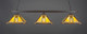 Toltec Lighting - 403-DG-986 - Three Light Bar - Square - Dark Granite